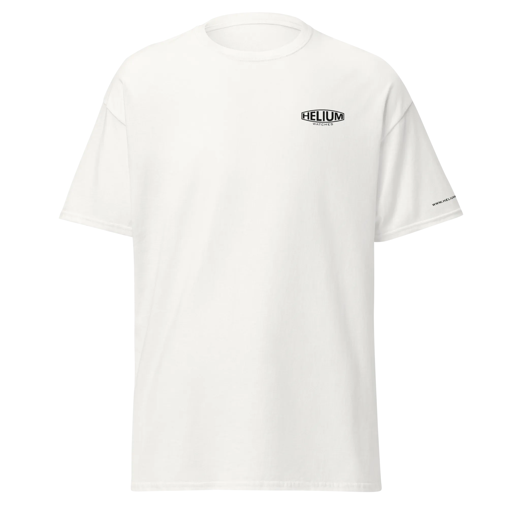 Helium Unisex Crew Neck Short Sleeve T-Shirt - White
